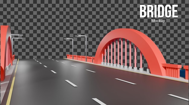 PSD modello di ponte 3d