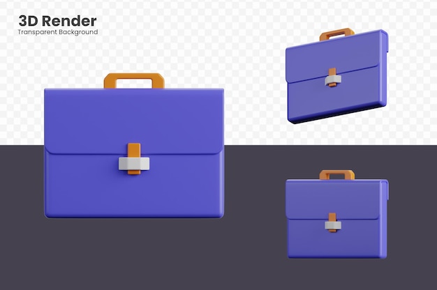 PSD 3d briefcase illustration