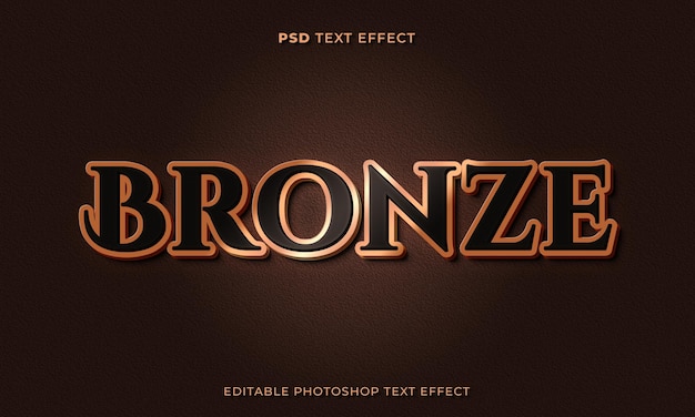 3d bronzen teksteffectsjabloon