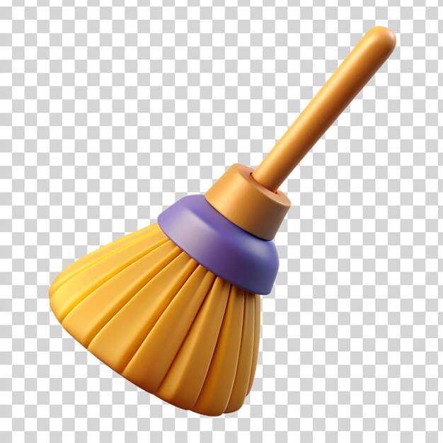 A 3d broom on transparent background