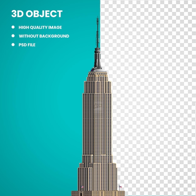 PSD 3d коричневый и черный высотный дом empire state building chrysler building citigroup center