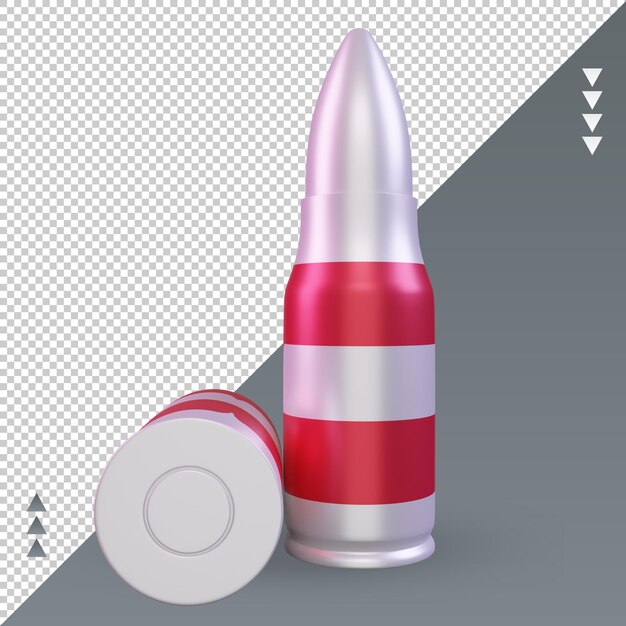 3d bullet austria flag rendering front view