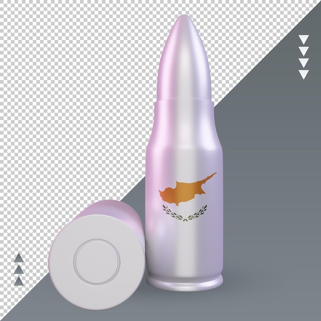 3d bullet cyprus flag rendering front view