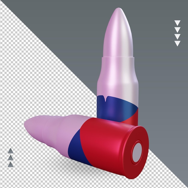 3d bullet czech republic flag rendering left view