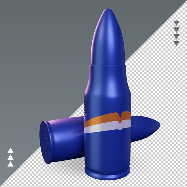 3d bullet Marshall Islands flag rendering right view