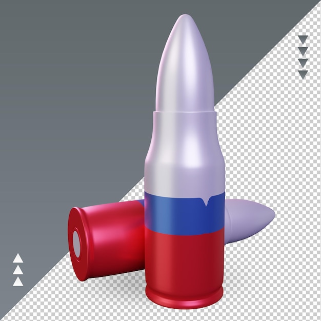 3d bullet slovenia flag rendering right view