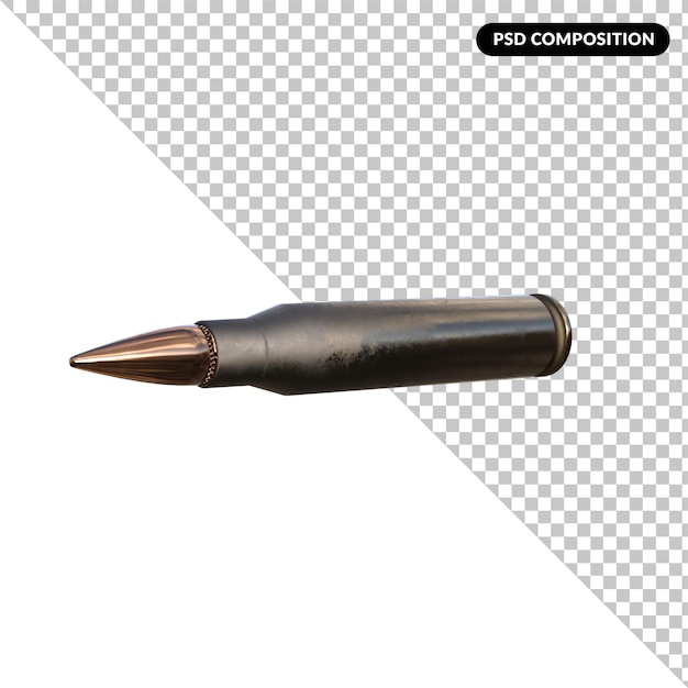 3d bullets isolated premium psd