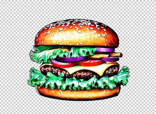 PSD 3d-burger schets