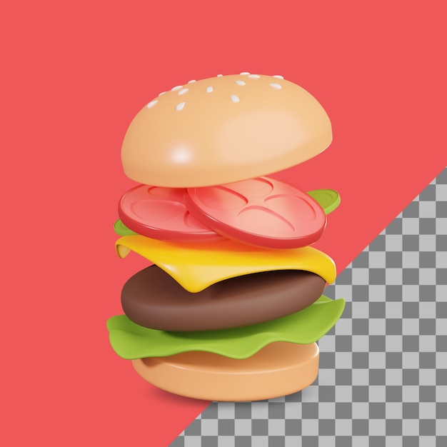 Hamburger 3d