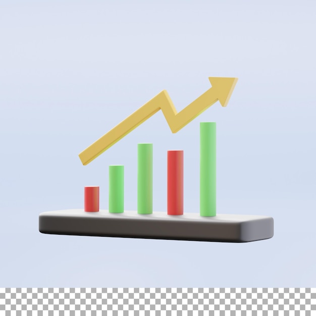 3d Business Bar Chart Icon