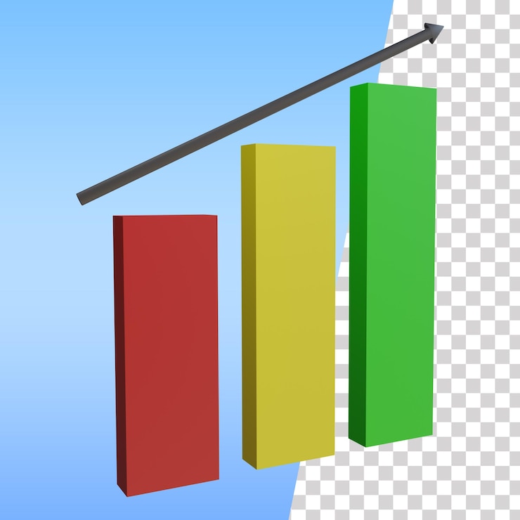 PSD 3d business graphic model icon 1