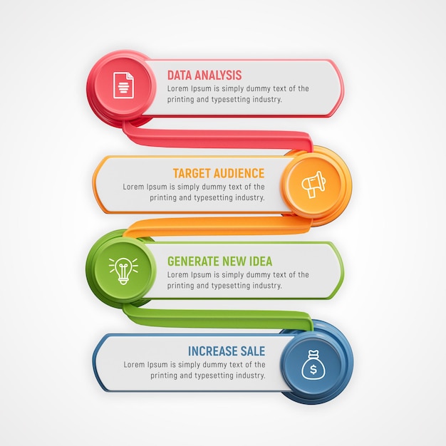 PSD 3d business infographics template