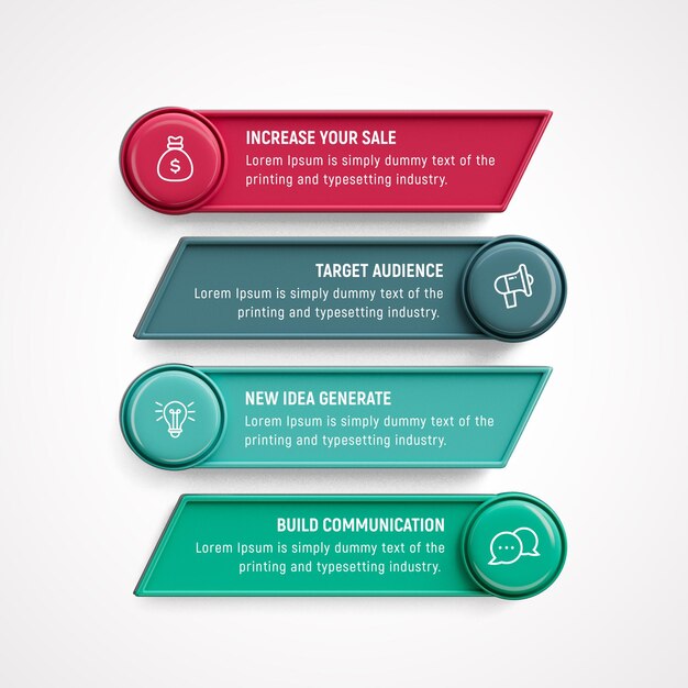 PSD 3d business infographics template