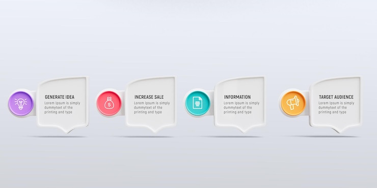 PSD 3d business infographics template