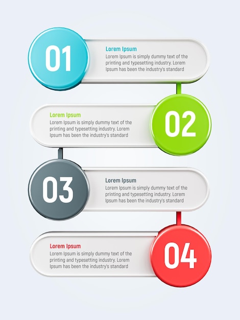 PSD modello di infografica aziendale 3d