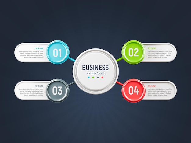 PSD 3d business infographics template