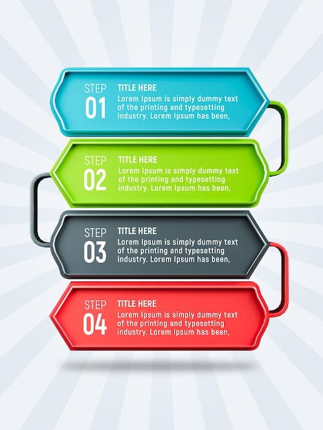 PSD 3d business infographics template