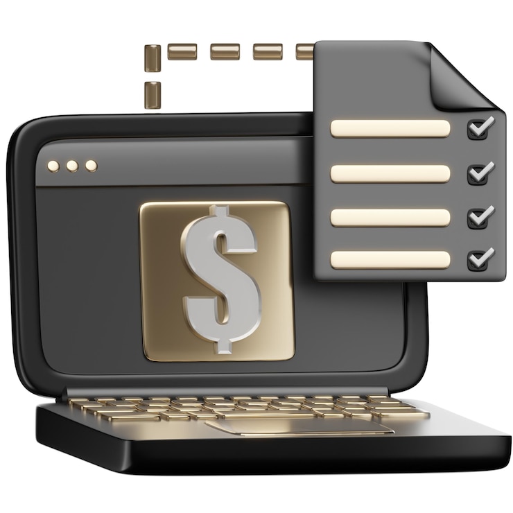 PSD 3d business money pack dollar browser device icon
