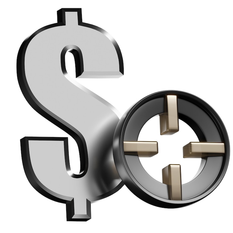 PSD 3d business money pack target icon