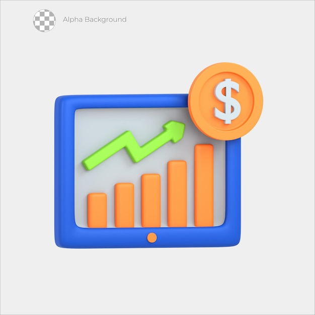 3D Business Stock Market