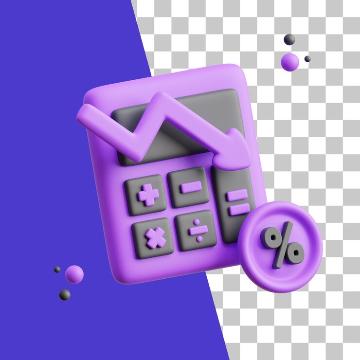 PSD иконка 3d business loss