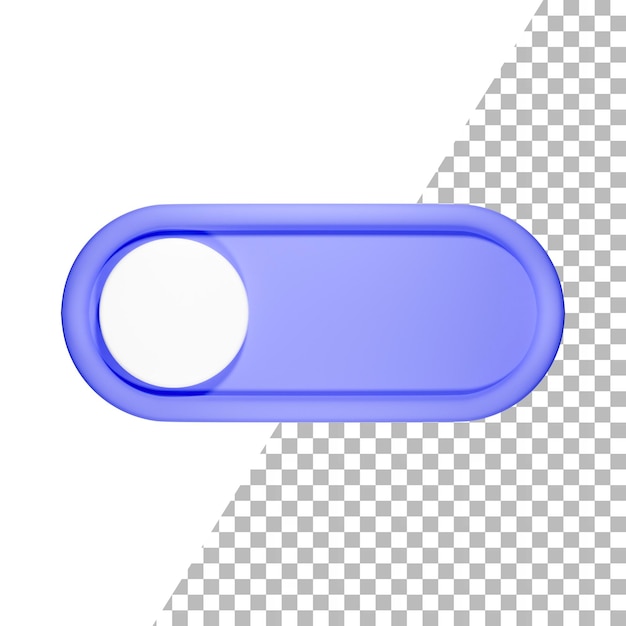 PSD 3d button icon with transparent background