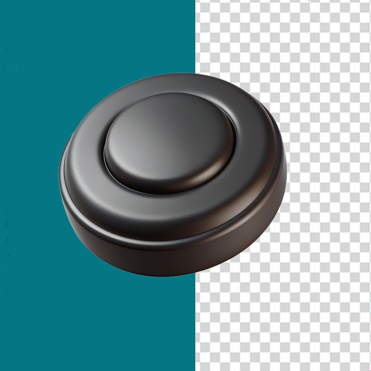 PSD a 3d button on transparent