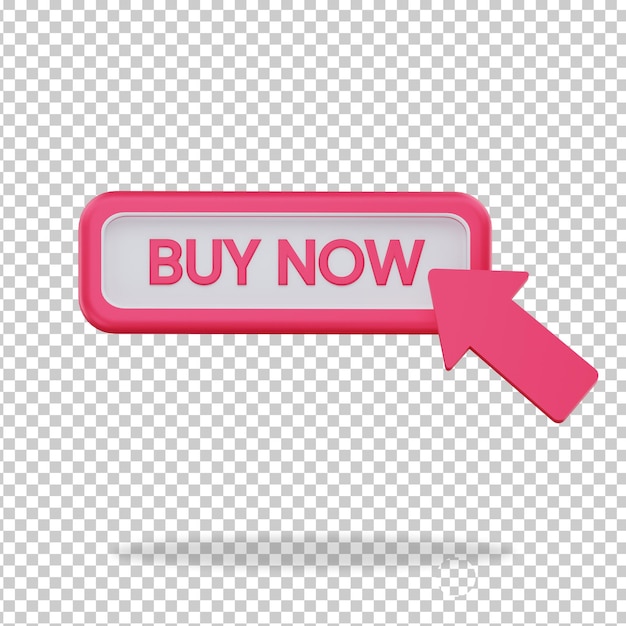 3D Buy Now Button with Arrow