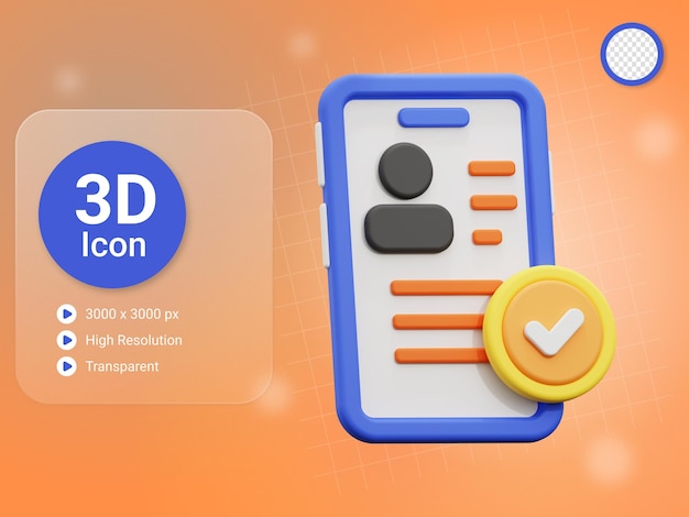 PSD 3d 買い手プロフィール アイコン