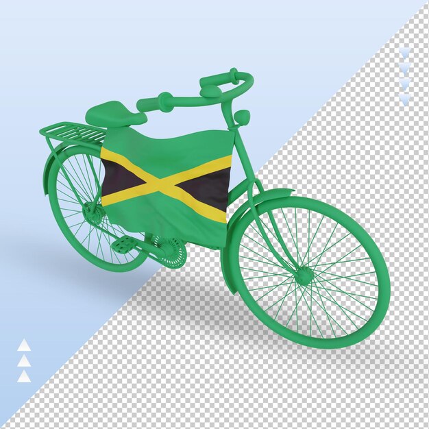 3d-bycycle dag jamaica vlag rendering juiste weergave