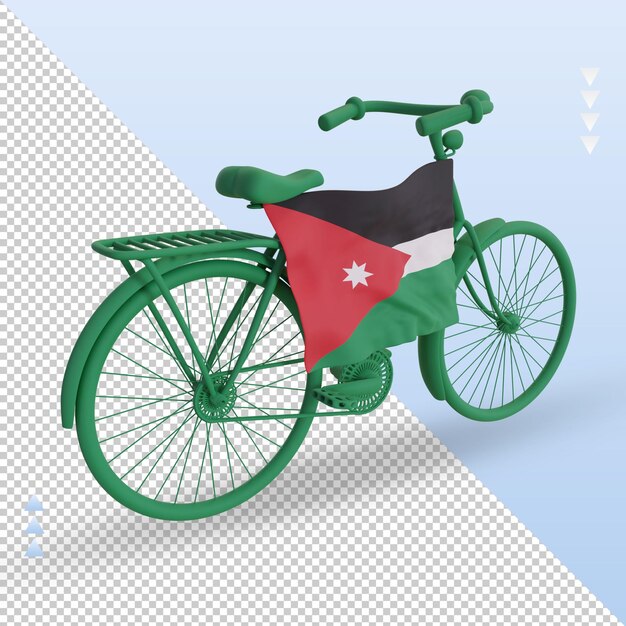 PSD 3d bycycle dag jordan vlag weergave linker weergave