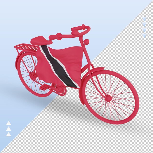 3d bycycle day trinidad and tobago flag rendering right view