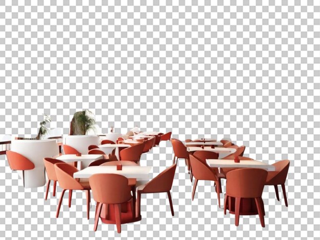 PSD 3d of cafe on white background