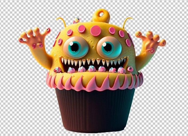 PSD 3d cake monster