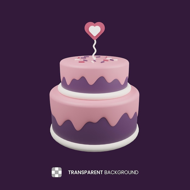 PSD torta 3d con amore