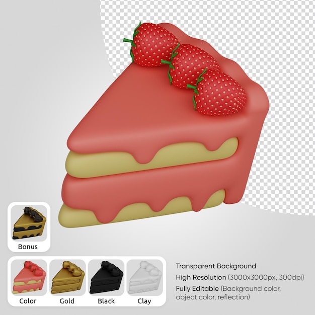 Torta 3d con fragole