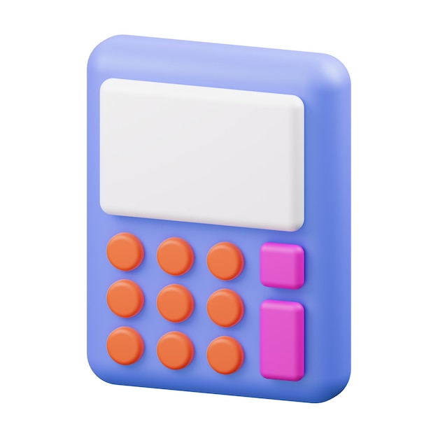 Icone blu della calcolatrice 3d