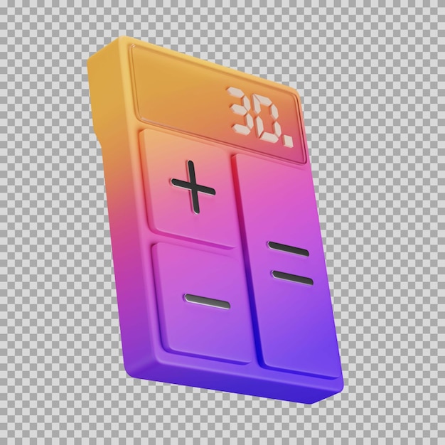 PSD icona del gradiente dinamico della calcolatrice 3d