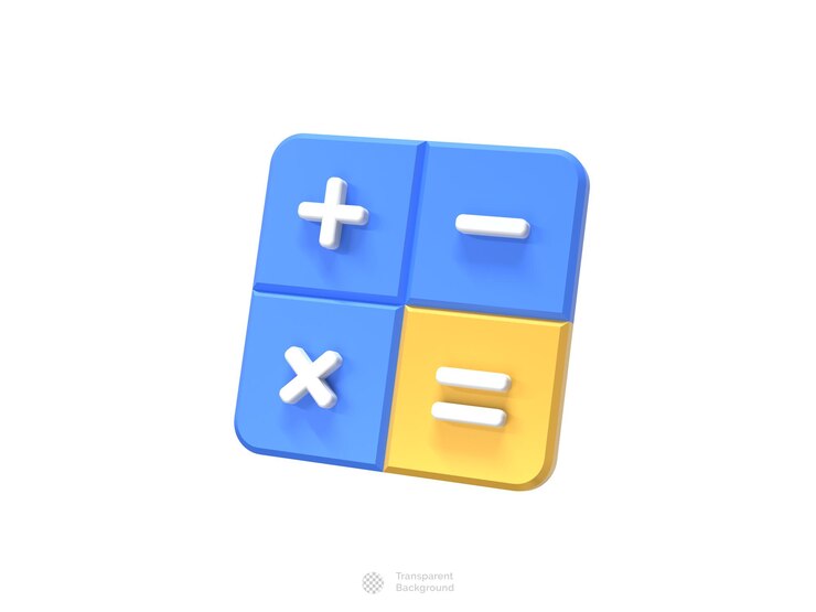 PSD 3d calculator icon 3d render illustration