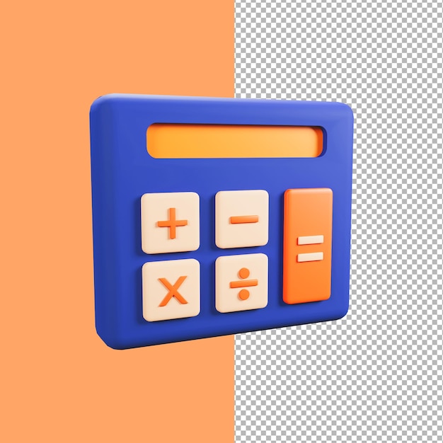 3d calculator illustration