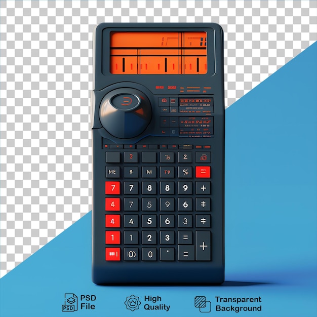 3d calculator isolated on transparent background include png file