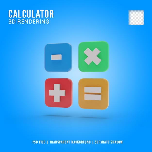 3d-calculator pictogram geïsoleerd