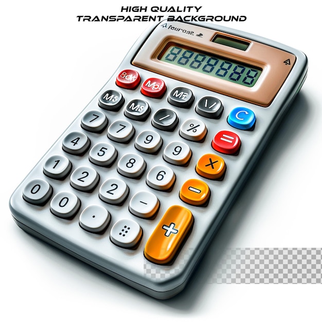 PSD a 3d calculator on transparent background