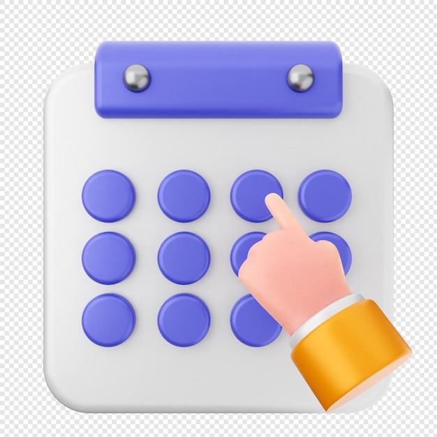 3d calendar click event