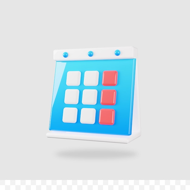 3d calendar concept