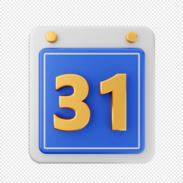 3d calendar date event icon illustration render