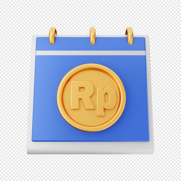 3d calendar date schedule icon illustration