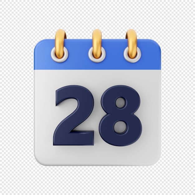 3d calendar date schedule icon illustration