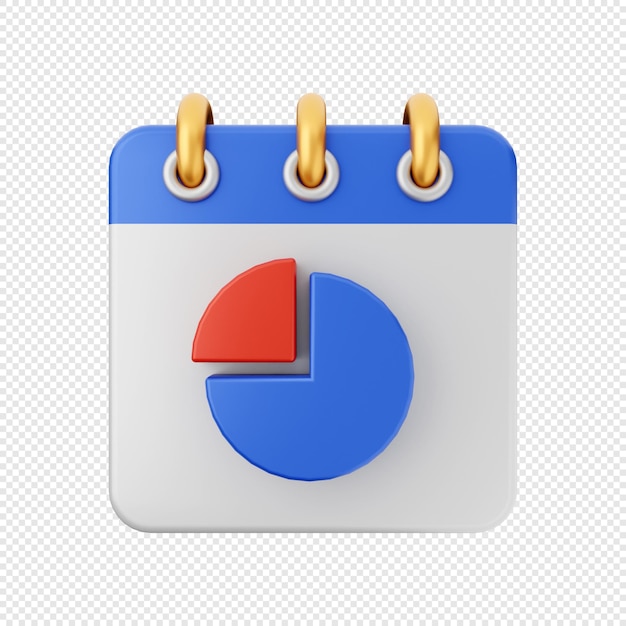 PSD illustrazione dell'icona della pianificazione della data del calendario 3d