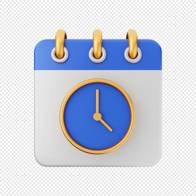 3d calendar date schedule icon illustration